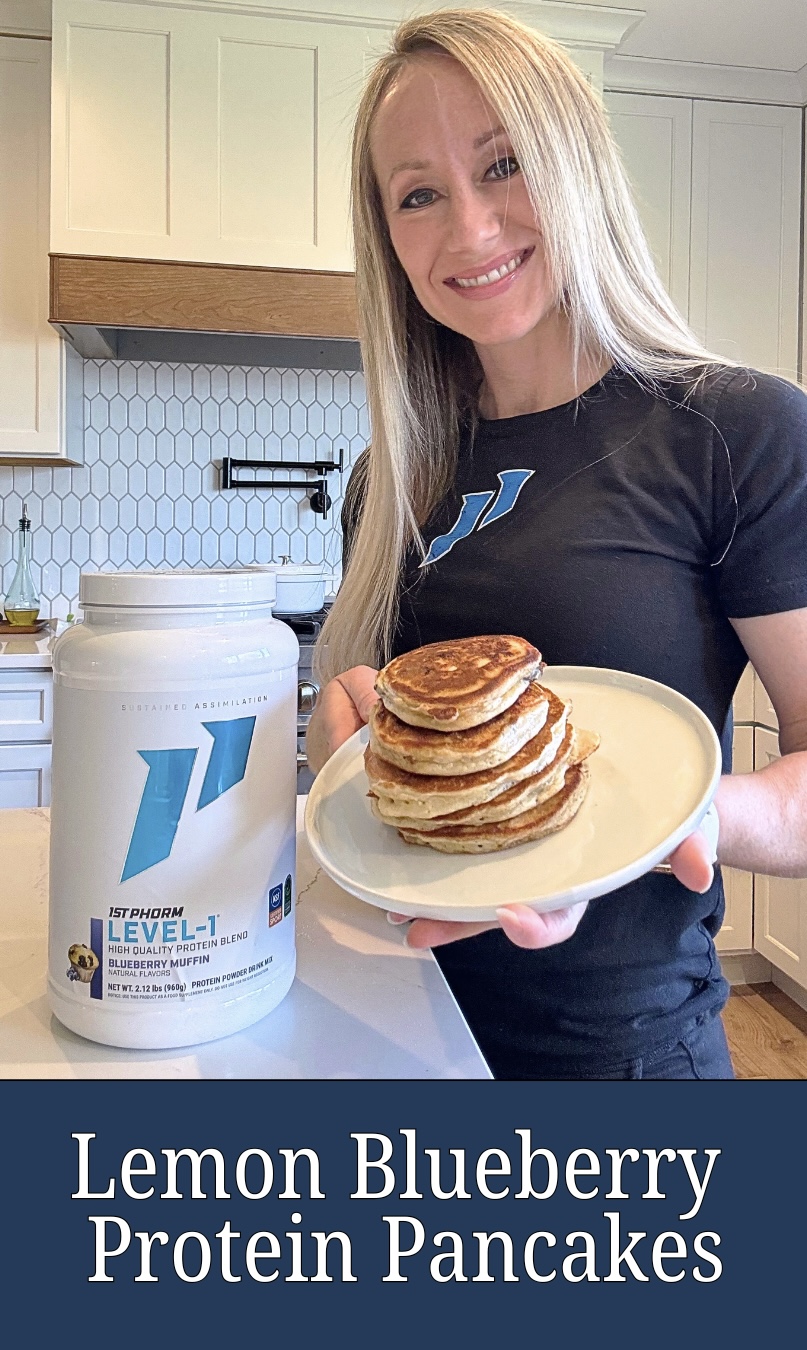 Lemon Blueberry Protein Pancakes